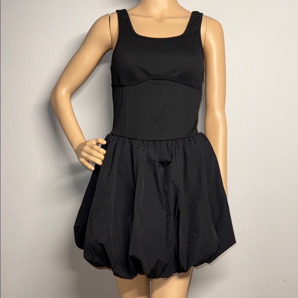 Black Sleeveless Fit and Flare Mini Dress
